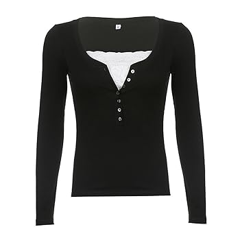 wishcore grunge coquette y2k レイヤード　ニット Amazon.com: Women Coquette Shirt Y2K Long Sleeve Lace